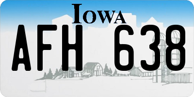 IA license plate AFH638