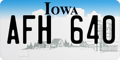 IA license plate AFH640