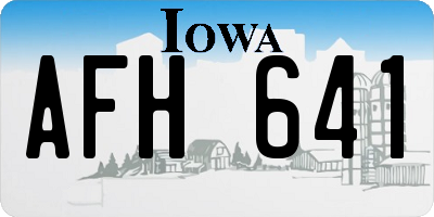 IA license plate AFH641