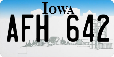 IA license plate AFH642