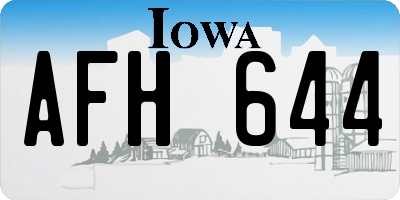 IA license plate AFH644