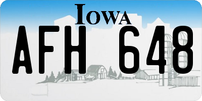 IA license plate AFH648