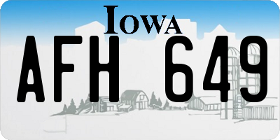 IA license plate AFH649