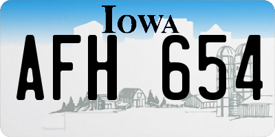 IA license plate AFH654