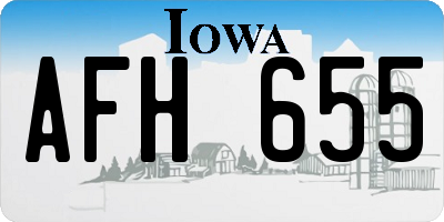 IA license plate AFH655