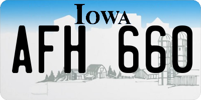 IA license plate AFH660