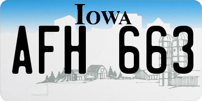 IA license plate AFH663