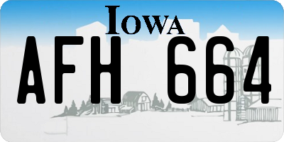 IA license plate AFH664