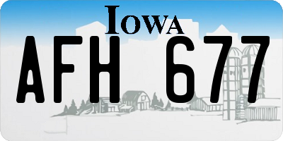 IA license plate AFH677