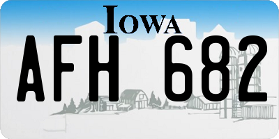 IA license plate AFH682