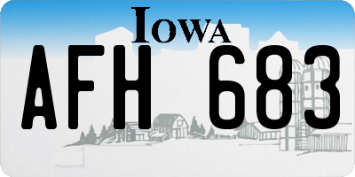 IA license plate AFH683