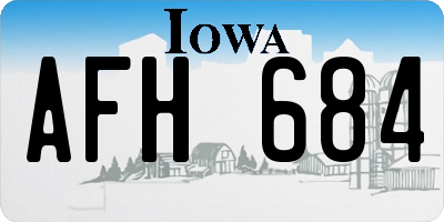 IA license plate AFH684