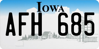 IA license plate AFH685