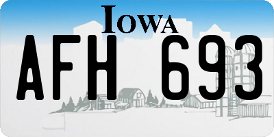 IA license plate AFH693