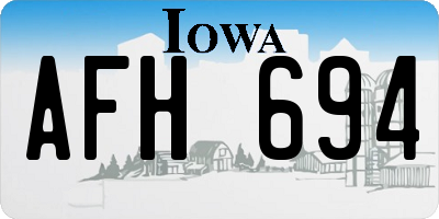 IA license plate AFH694