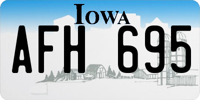 IA license plate AFH695