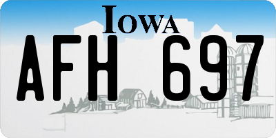 IA license plate AFH697