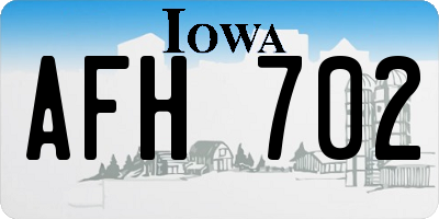 IA license plate AFH702