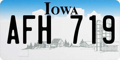 IA license plate AFH719