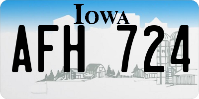 IA license plate AFH724