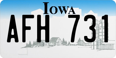 IA license plate AFH731