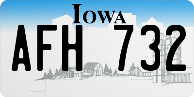 IA license plate AFH732