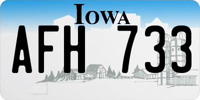 IA license plate AFH733