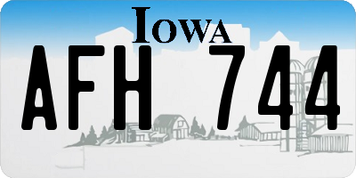 IA license plate AFH744