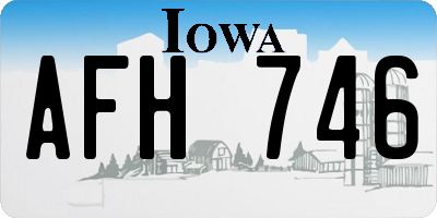 IA license plate AFH746