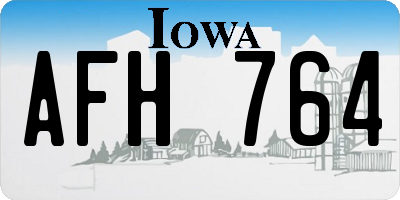 IA license plate AFH764