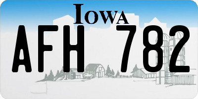IA license plate AFH782