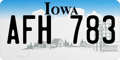 IA license plate AFH783