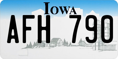 IA license plate AFH790