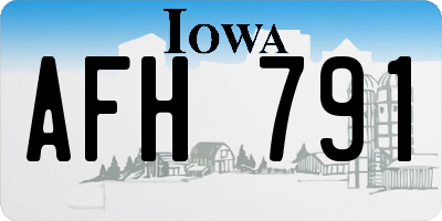 IA license plate AFH791