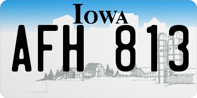 IA license plate AFH813