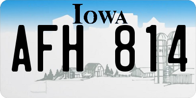 IA license plate AFH814