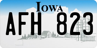 IA license plate AFH823