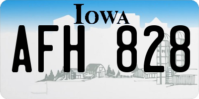 IA license plate AFH828