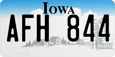 IA license plate AFH844