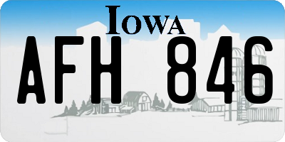 IA license plate AFH846