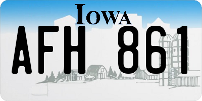 IA license plate AFH861