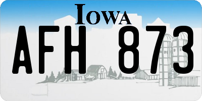IA license plate AFH873