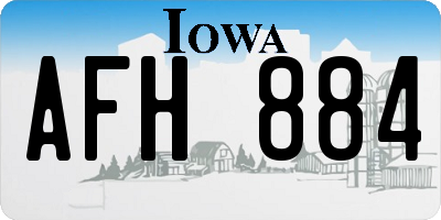 IA license plate AFH884
