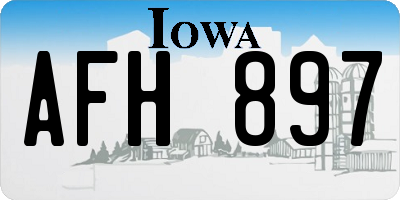 IA license plate AFH897