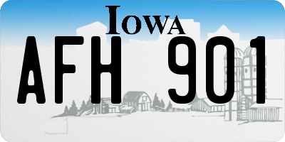 IA license plate AFH901