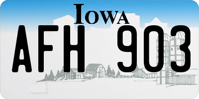 IA license plate AFH903