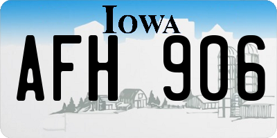 IA license plate AFH906