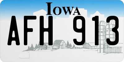 IA license plate AFH913