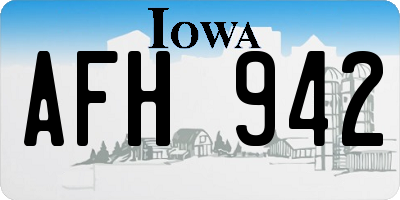 IA license plate AFH942
