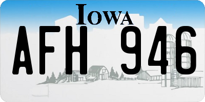 IA license plate AFH946